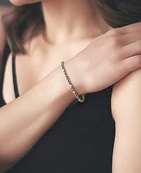 Macy's Blue Sapphire (2 ct. t.w.) and Diamond Accent Bracelet in 10k Yellow Gold