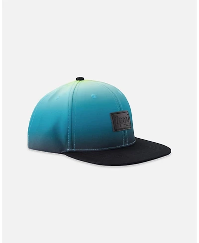 Deux par Deux Baby Boys Cap Lime To Black Gradient