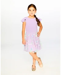 Deux par Toddler Girls Bi-Material Dress