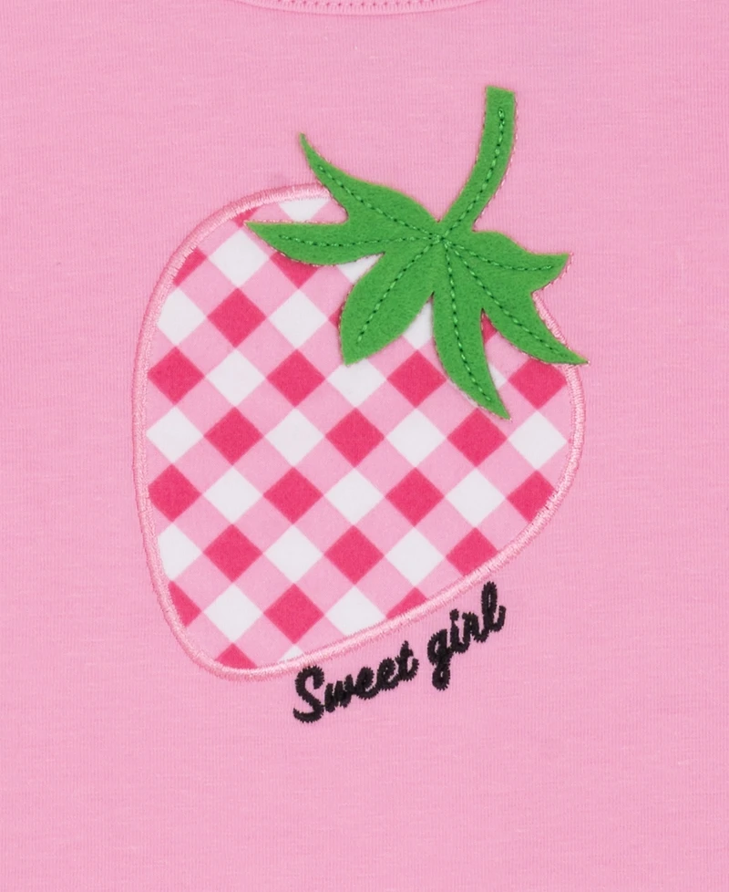 Rare Editions Baby Girls' Strawberry Applique Top and Skort, 2-Piece Set