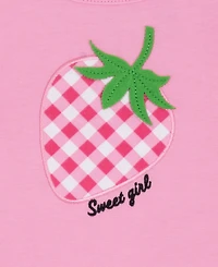 Rare Editions Baby Girls' Strawberry Applique Top and Skort, 2-Piece Set