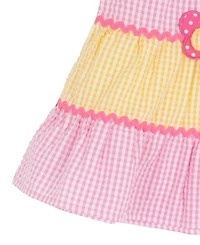 Rare Editions Baby Girls' Yellow Butterfly Applique Square Neck Dress and Panty, 2-Piece Set