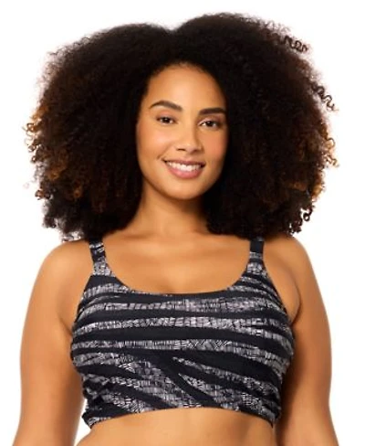 Raisins Curve Plus Size Aruba Scoop Neck Longline Bikini Top Bottoms