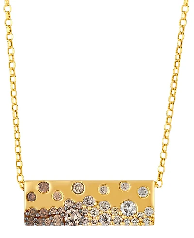 Le Vian Chocolate Ombre Diamond (.76 ct. t.w.) Pendant Necklace in 14k Honey Gold
