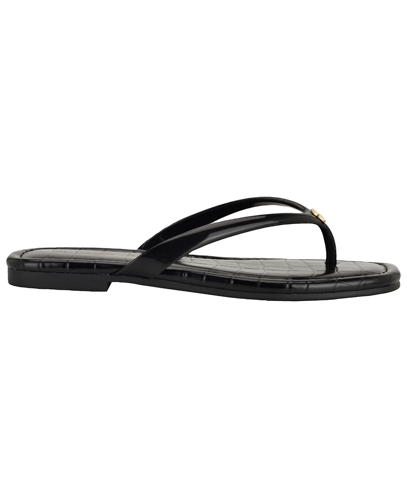 Tommy Hilfiger Women's Vela Jelly Flat Thong Sandals