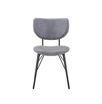 Modern Faux Leather Split-Back Upholstered Dining Chair (Set of 2)