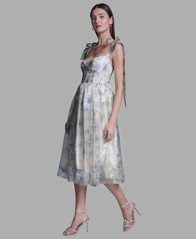 Bcbg Women's Organza Corset Midi Dress