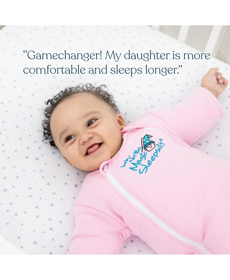 Baby Merlin's Magic Sleepsuit Girls Sleepsuit, Cotton Transition Swaddle, Yellow 6-9 months