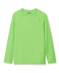 Lands' End Boys Sunshade Upf 50 Chlorine Resistant Long Sleeve Crew Neck Rash Guard