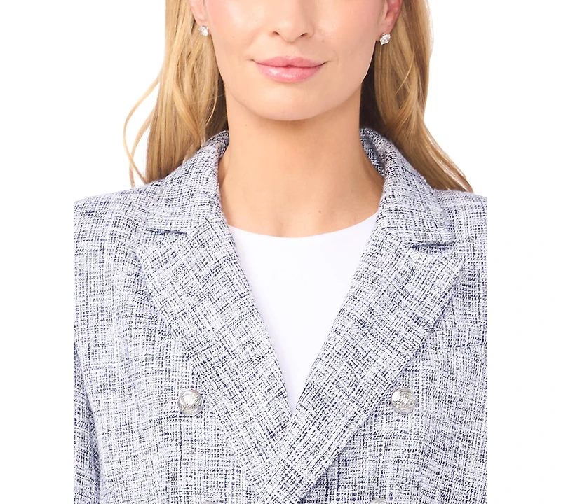 CeCe Women's Double-Breasted Collared Blazer