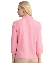 Jones New York Women's V-Neck Crinkle Top