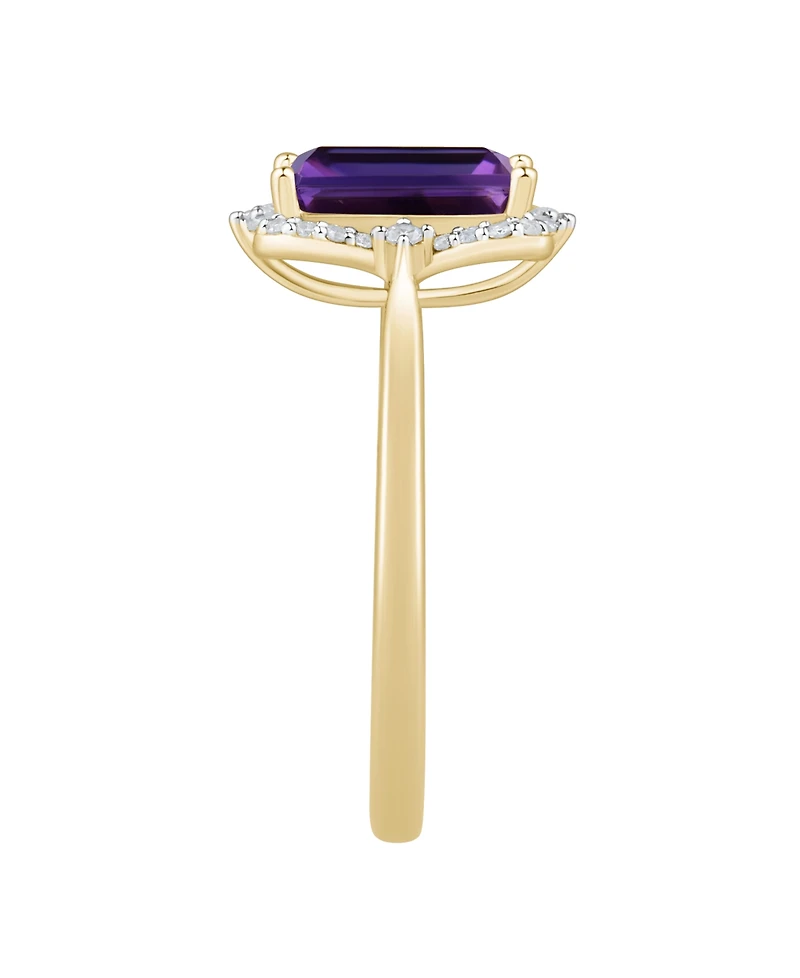 Macy's Swiss Blue Topaz (2-3/4 ct. t.w.) and Diamond Ring 14k Yellow Gold (also available Amethyst Onyx)