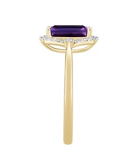 Macy's Swiss Blue Topaz (2-3/4 ct. t.w.) and Diamond Ring 14k Yellow Gold (also available Amethyst Onyx)