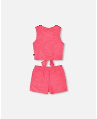 Deux par Big Girls 4–16 Terry Tank Top and Shorts Set