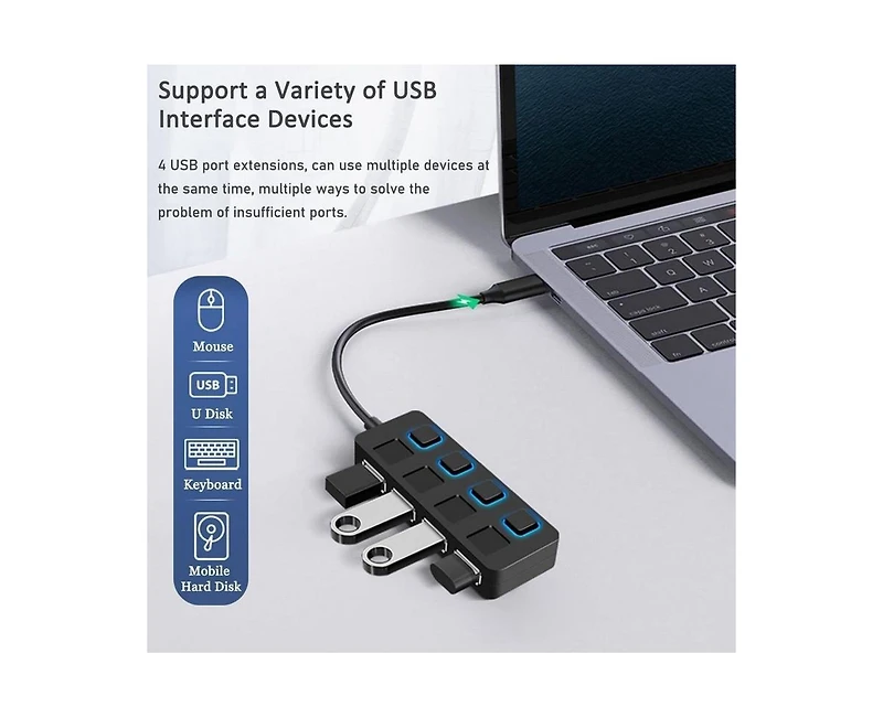 Risokeys Usb 3.0 Hub 4-Port