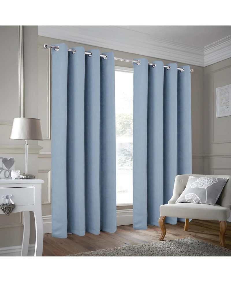 Olivia Gray 100% Polyester 190 Gsm Eloise Reversible Blackout Grommet Curtain Panel