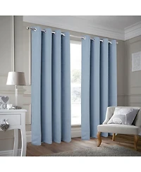 Olivia Gray 100% Polyester 190 Gsm Eloise Reversible Blackout Grommet Curtain Panel
