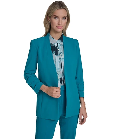Calvin Klein Women's Open-Front Collarless Jacket