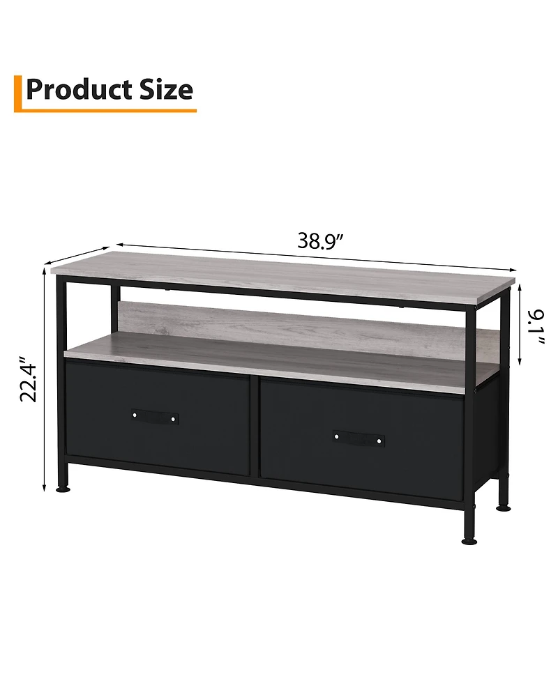 Gaomon 50" Dresser-Style Tv Stand, Compact Living Room Entertainment Center with 2 Drawers