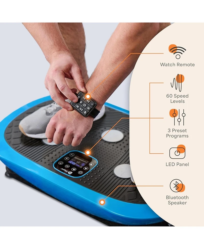 Lifepro Rumblex 4D Pro Vibration Plate - Whole Body Vibration Exercise Machine for Weight Loss, Toning & Wellness, Accessories