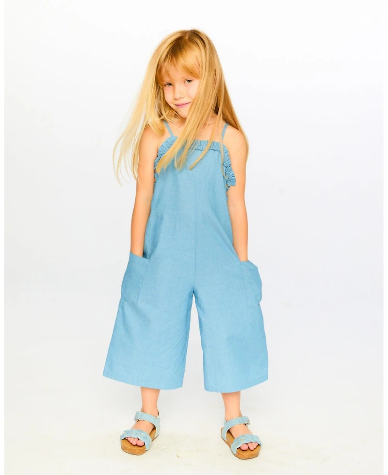 Deux par Big Girls Chambray Jumpsuit