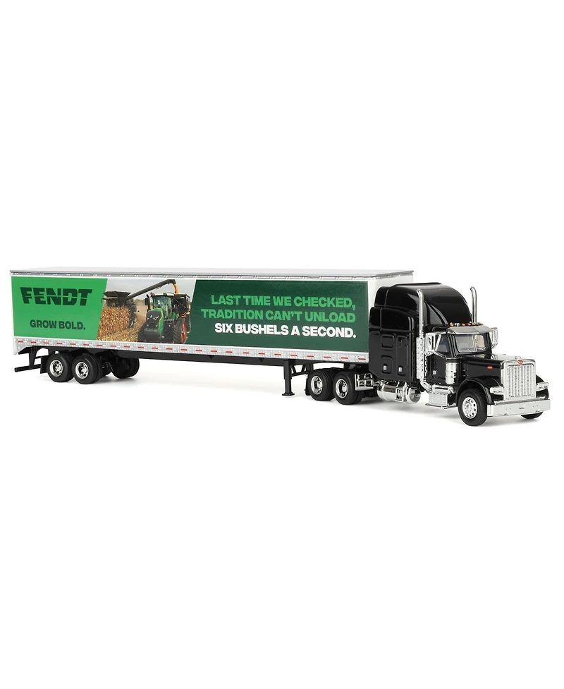 Spec Cast 1/64 Peterbilt 379 Semi Truck with Box Trailer, Fendt "Grow Bold"