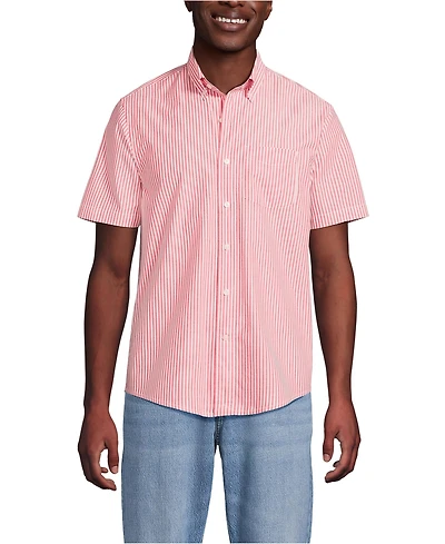 Lands' End Men's Short Sleeve Poplin Shirt