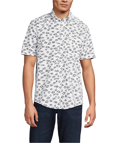Lands' End Men's Short Sleeve Poplin Shirt