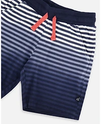 Deux par Toddler Boys Cotton Shorts Gradient Stripes - Toddler|Child