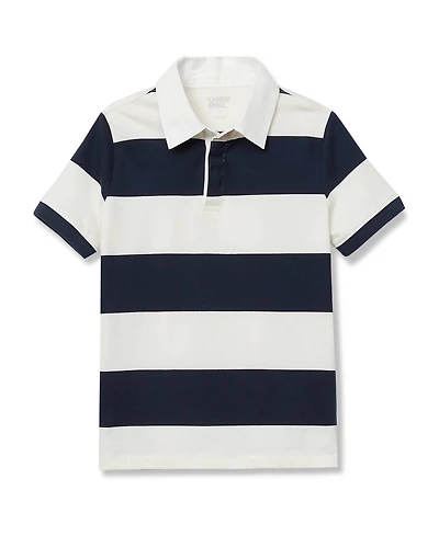 Lands' End Boys Short Sleeve Rugby Polo Shirt
