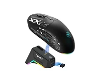 Risokeys Tri-Mode Wired/2.4G/Bluetooth Gaming Mouse, Rgb Backlit Rechargeable 650mAh, 5 Adjustable Dpi 800-3600, Silent Click