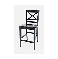 Jofran Asbury Park Solid Acacia Farmhouse X Back Stool (Set of 2