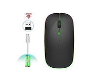 Risokeys Dual-Mode Wireless Mouse: 2.4G/Bluetooth,Color Glow, Silent & 3-Speed Dpi for Office/Design