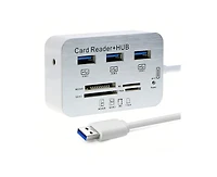 Risokeys 7-in-1 Usb 3.0 Hub with Multi-Card Reader, Portable Adapter for Laptop/Desktop, Ideal for Photographers,Content Creators