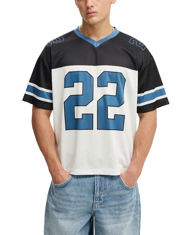 Cotton On Men's Short-Sleeve Football Jersey T-Shirt