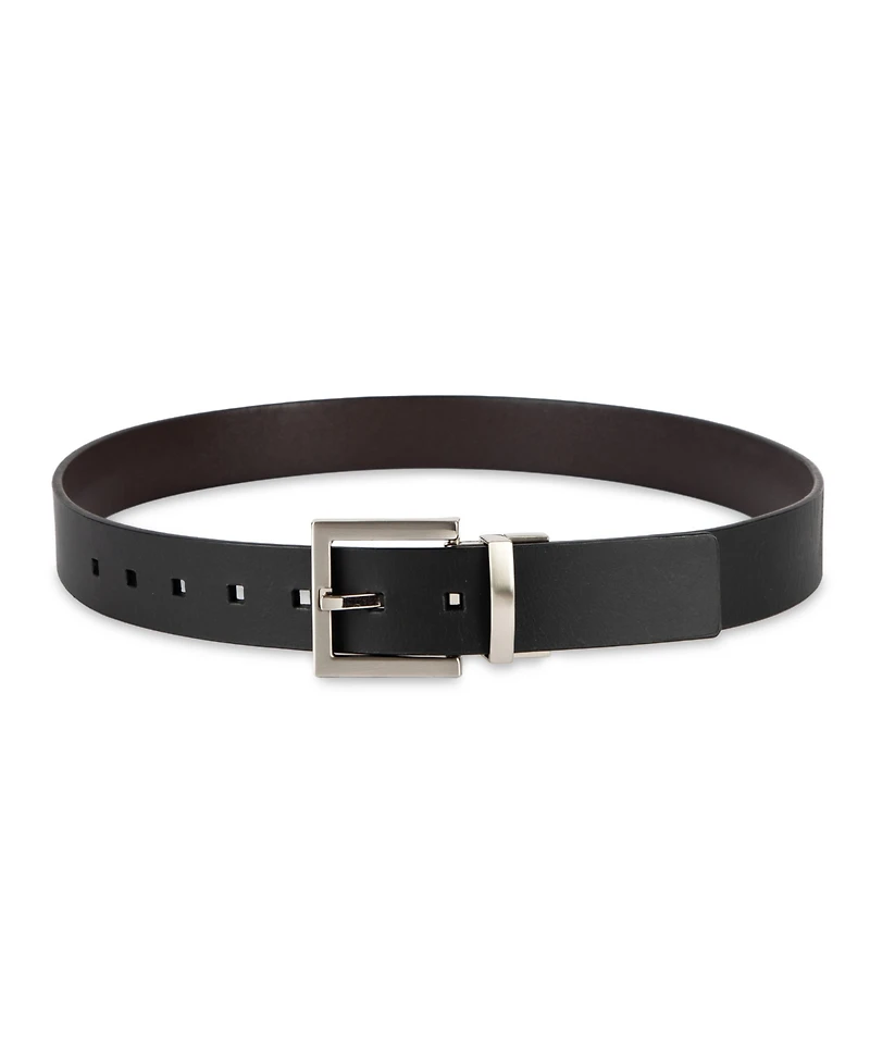 Calvin Klein Men's Reversible Rectangular Buckle Leather Belt