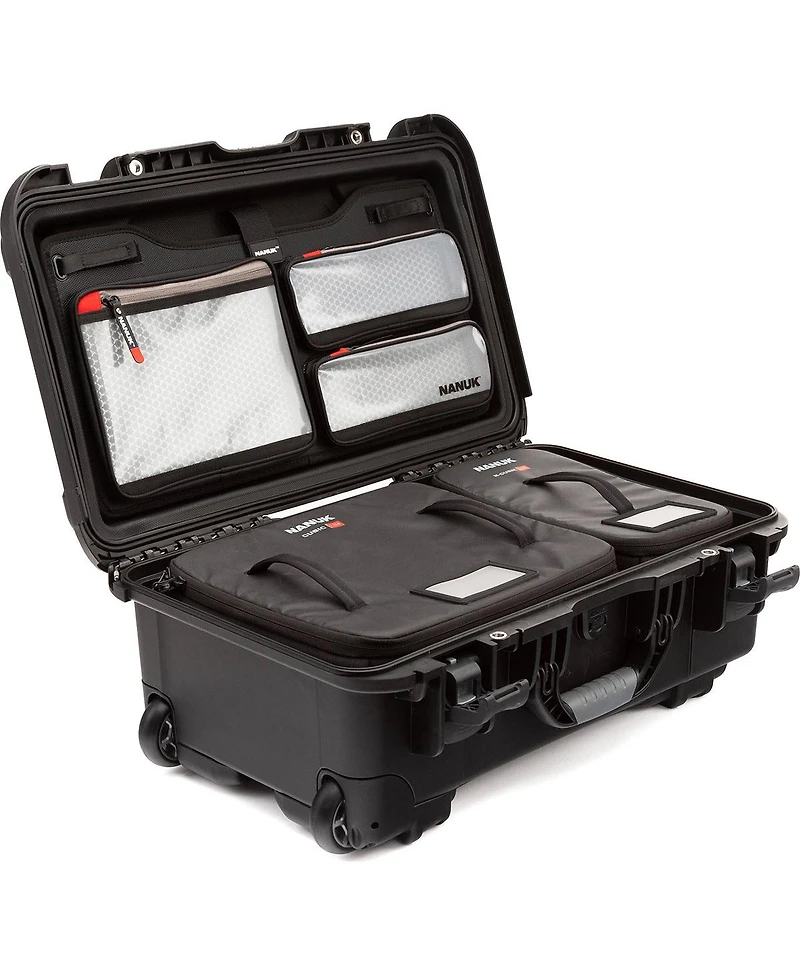 Nanuk Media Series 935 Wheeled Waterproof Hard Case with N-Cubik 13S, 13M Inserts and Lid Organizer