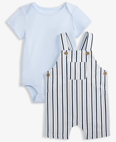 First Impressions Baby Boys' Bodysuit & Striped Shortall, 2-Piece Set, Macy's Exclusive