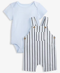 First Impressions Baby Boys' Bodysuit & Striped Shortall, 2-Piece Set, Macy's Exclusive