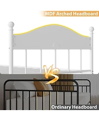 gaomon Twin Daybed Without Trundle, Sturdy Metal Foldable Bed Frame, Metal Double-Sized Sofa Bed