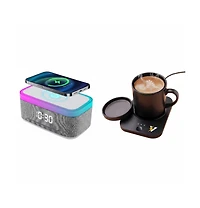 Pursonic Desk-to-Bedside Power & Comfort Bundle – Sip & Charge 2-in-1 Mug Warmer