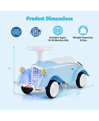 Mecale Toddler Ride on Toy Classic Sliding Car with Horn and Led Headlight