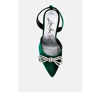 Big Treat Rhinestone Embellished Lace Up Sandals