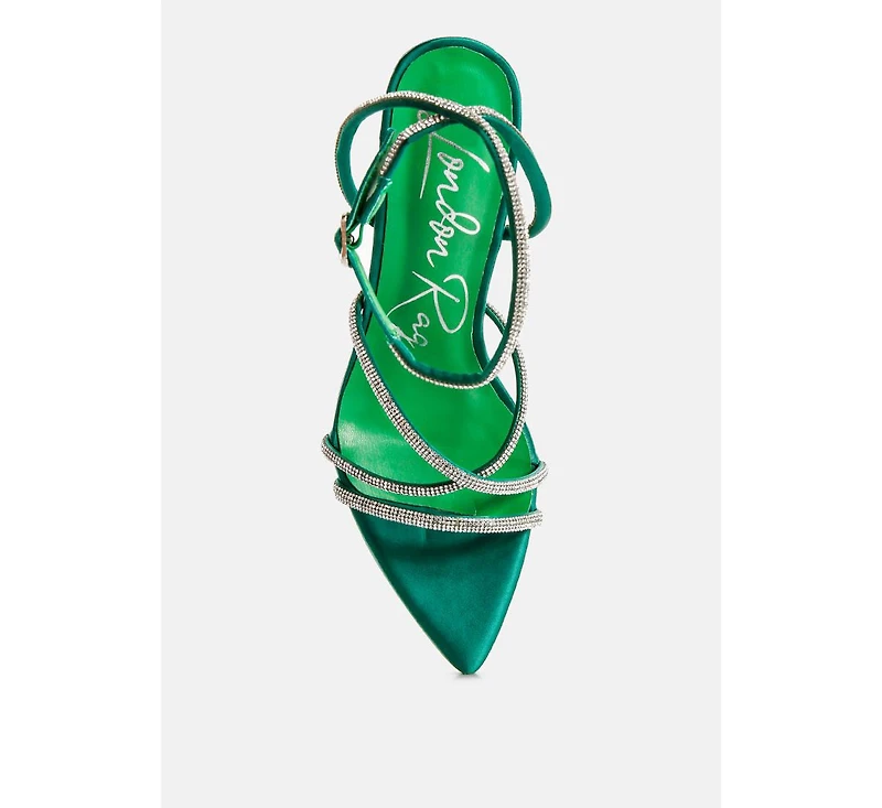 Dare Me Rhinestone Embellished Stiletto Sandals