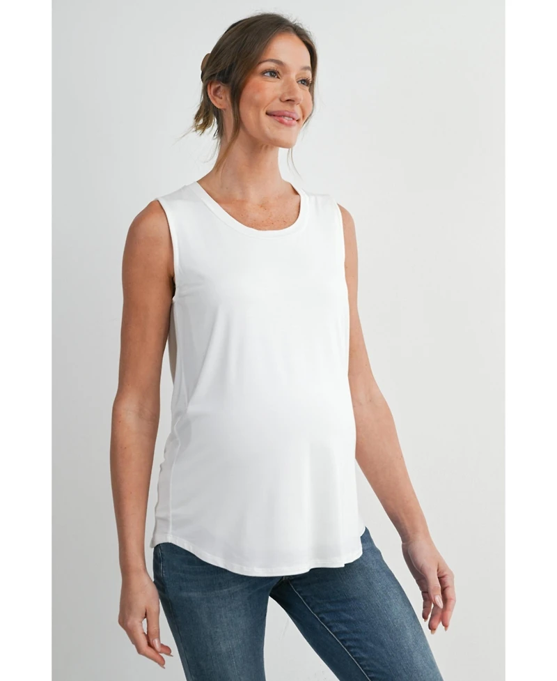 Hello Miz Maternity Nursing Scoop-Neck Sleeveless Tank Top