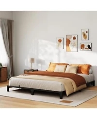 Gaomon Heavy Duty Metal Platform Bed Frame With Durable Iron Slat Support Legs No Box Spring Required No Screws Needed Support