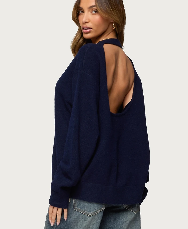 Edikted Women's Ximenia Cutout Back Sweater