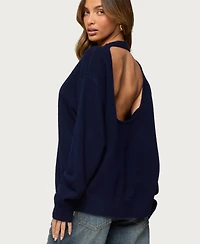Edikted Women's Ximenia Cutout Back Sweater
