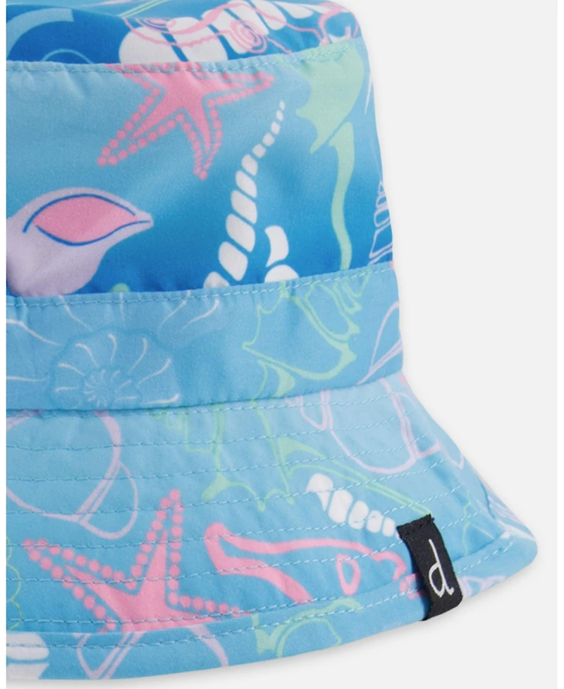 Deux par Deux Baby Girls Beach Hat Shell Print