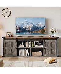 Gaomon Farmhouse Tv Stand for 75 Inch Tv